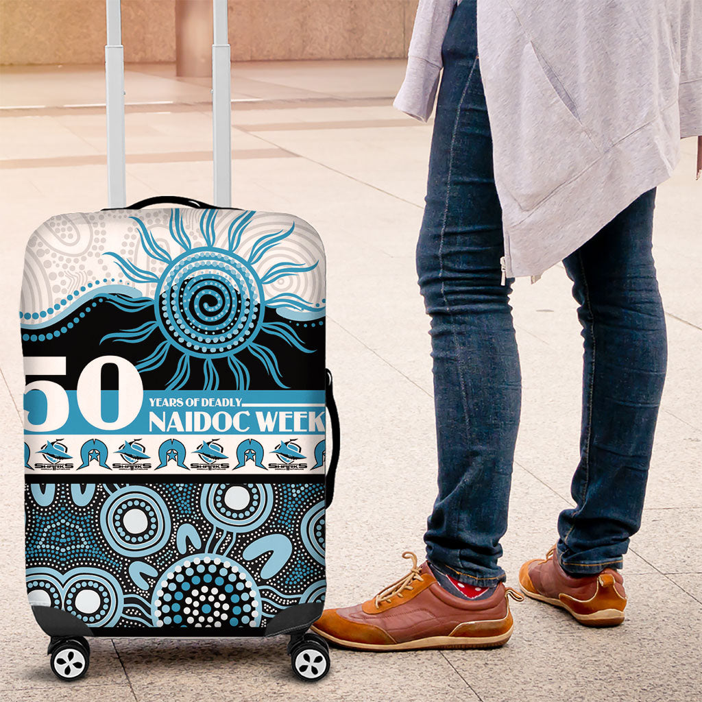 Sharks NAIDOC Week Luggage Cover Aboriginal Torres Strait Islanders Vibe