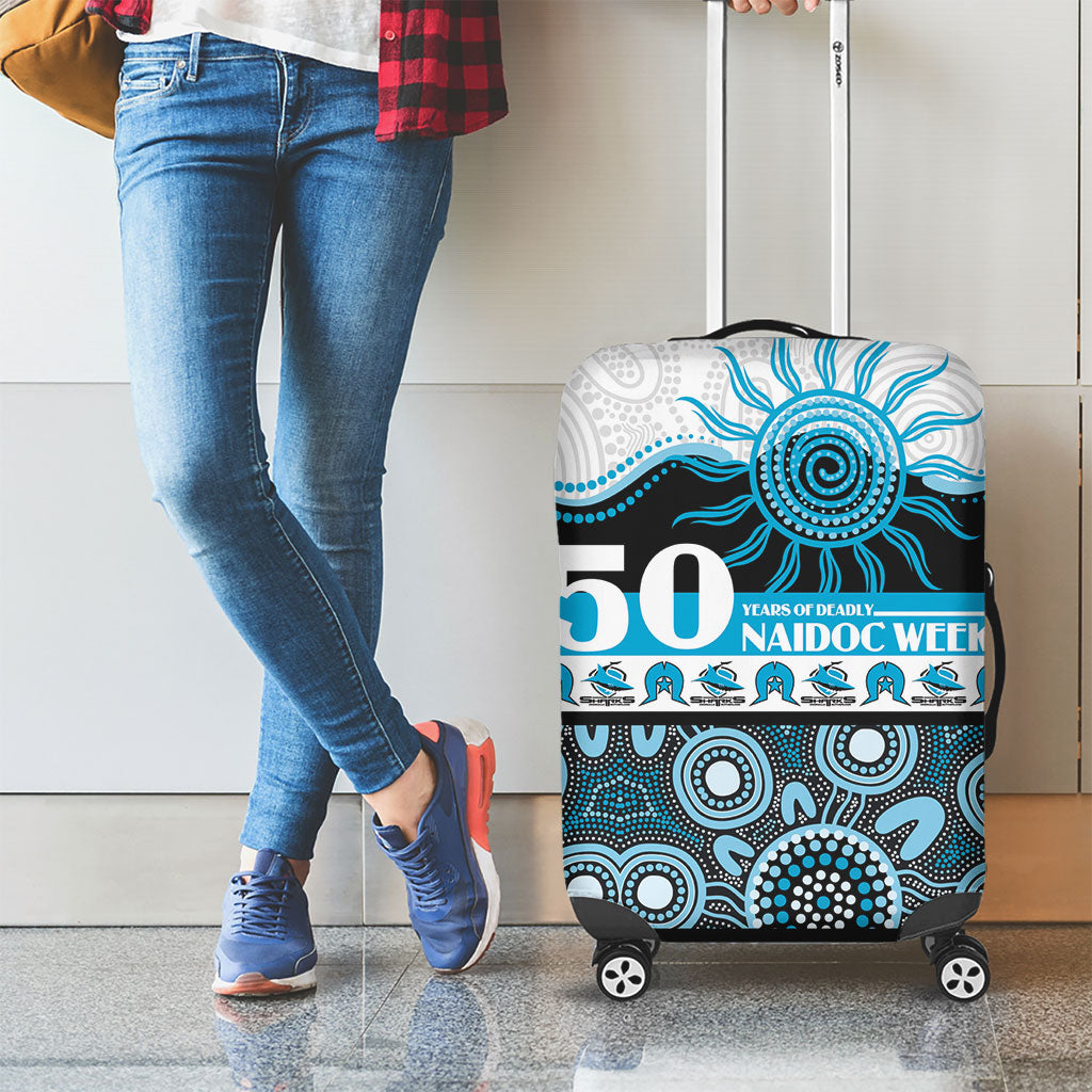 Sharks NAIDOC Week Luggage Cover Aboriginal Torres Strait Islanders Vibe