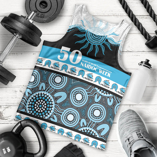 Sharks NAIDOC Week Personalised Men Tank Top Aboriginal Torres Strait Islanders Vibe