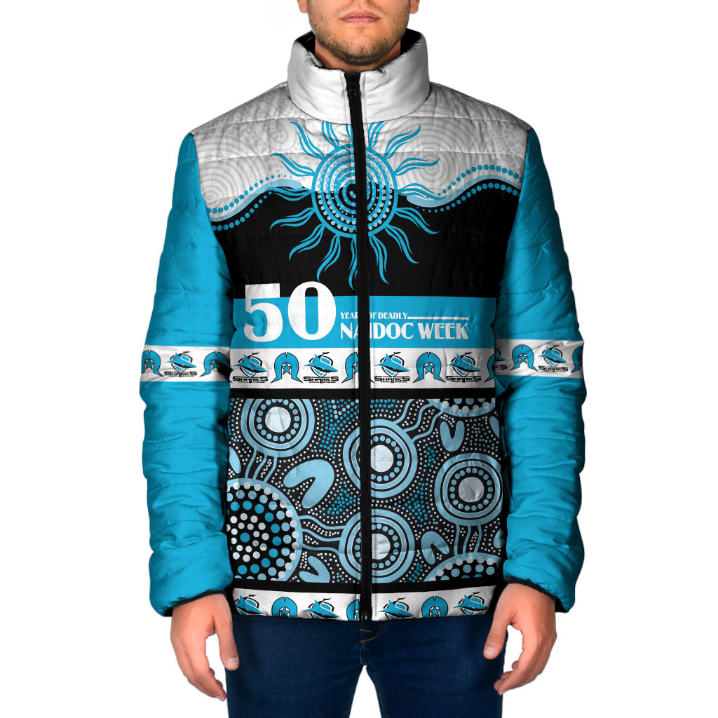 Sharks NAIDOC Week Personalised Padded Jacket Aboriginal Torres Strait Islanders Vibe