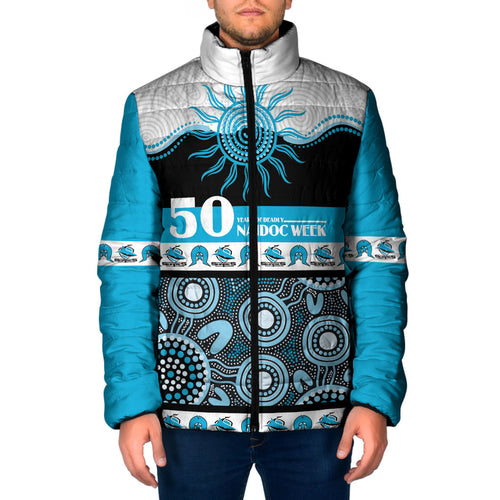 Sharks NAIDOC Week Personalised Padded Jacket Aboriginal Torres Strait Islanders Vibe