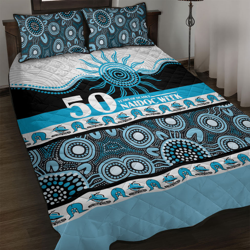 Sharks NAIDOC Week Quilt Bed Set Aboriginal Torres Strait Islanders Vibe