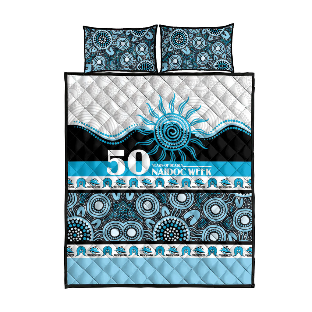 Sharks NAIDOC Week Quilt Bed Set Aboriginal Torres Strait Islanders Vibe