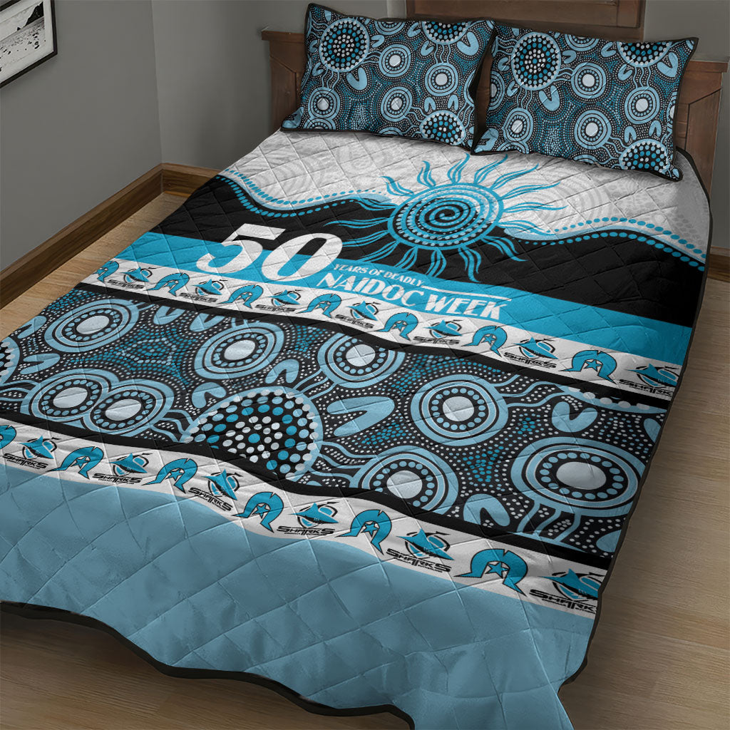 Sharks NAIDOC Week Quilt Bed Set Aboriginal Torres Strait Islanders Vibe