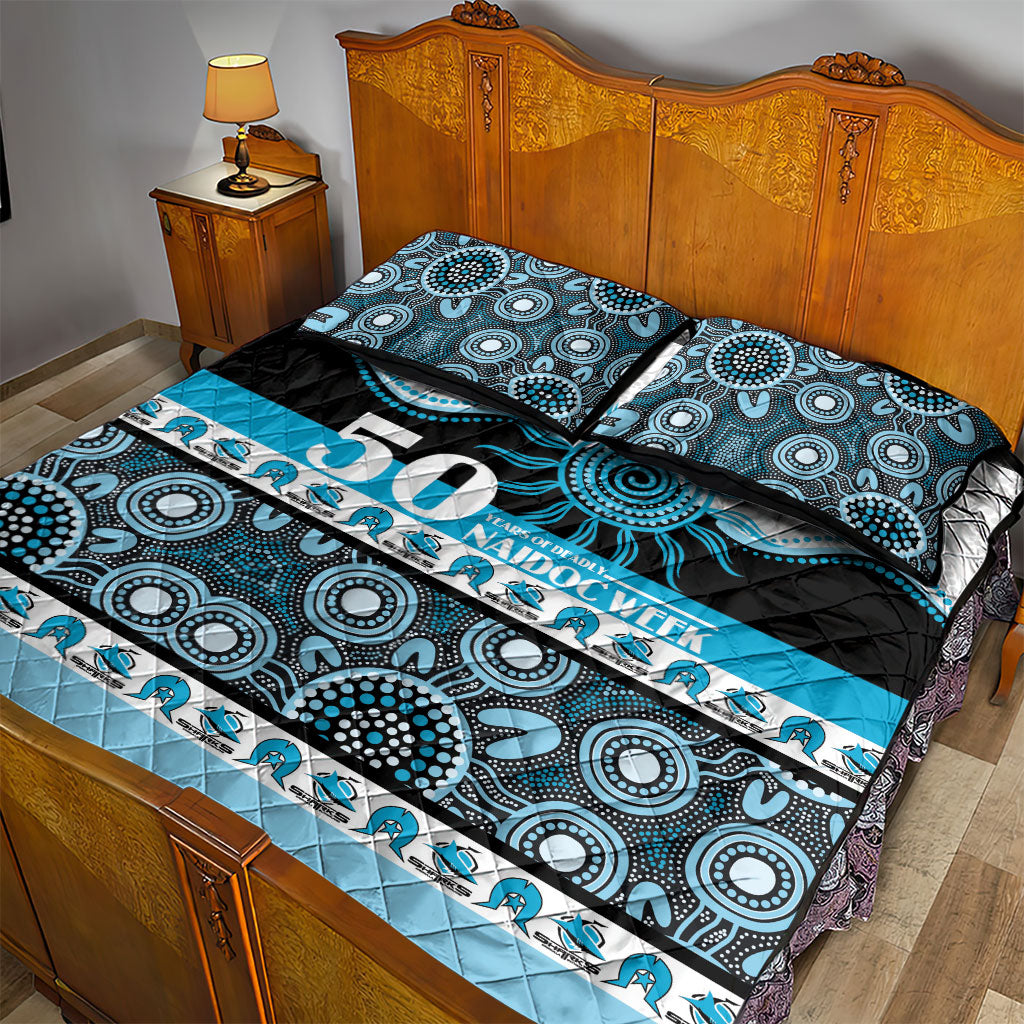 Sharks NAIDOC Week Quilt Bed Set Aboriginal Torres Strait Islanders Vibe