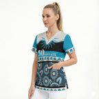 Sharks NAIDOC Week Personalised Scrub Top Aboriginal Torres Strait Islanders Vibe