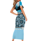Sharks NAIDOC Week Personalised Short Sleeve Bodycon Dress Aboriginal Torres Strait Islanders Vibe
