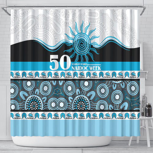 Sharks NAIDOC Week Shower Curtain Aboriginal Torres Strait Islanders Vibe