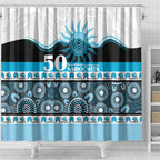 Sharks NAIDOC Week Shower Curtain Aboriginal Torres Strait Islanders Vibe