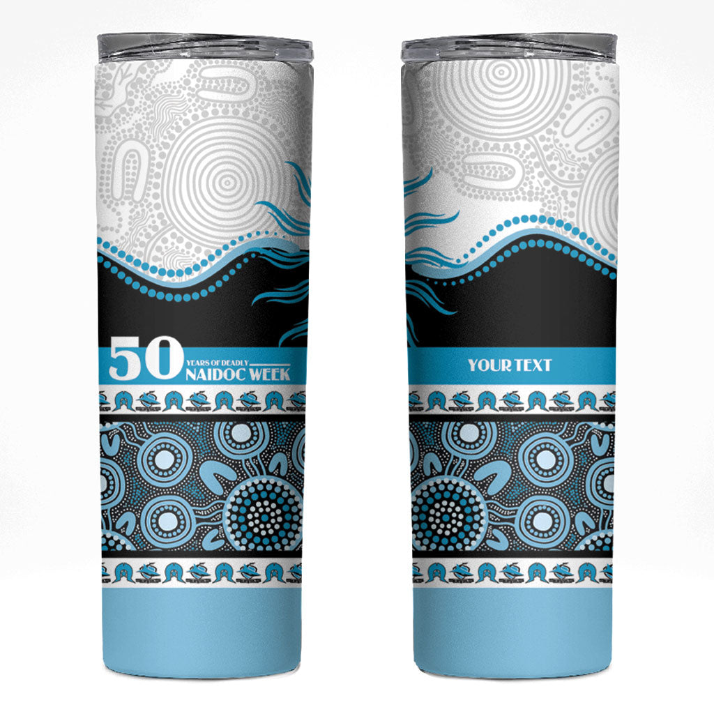 Sharks NAIDOC Week Personalised Skinny Tumbler Aboriginal Torres Strait Islanders Vibe