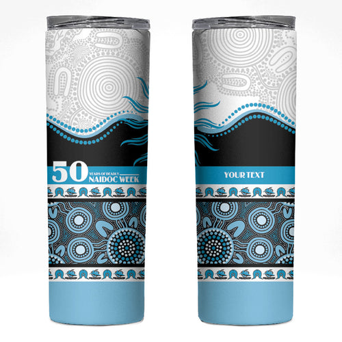 Sharks NAIDOC Week Personalised Skinny Tumbler Aboriginal Torres Strait Islanders Vibe