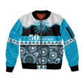 Sharks NAIDOC Week Personalised Sleeve Zip Bomber Jacket Aboriginal Torres Strait Islanders Vibe