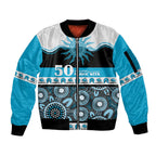 Sharks NAIDOC Week Personalised Sleeve Zip Bomber Jacket Aboriginal Torres Strait Islanders Vibe
