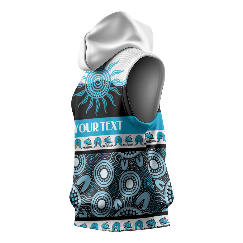 Sharks NAIDOC Week Personalised Sleeveless Hoodie Aboriginal Torres Strait Islanders Vibe