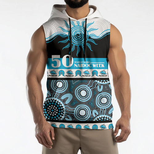 Sharks NAIDOC Week Personalised Sleeveless Hoodie Aboriginal Torres Strait Islanders Vibe