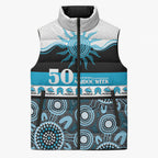 Sharks NAIDOC Week Personalised Sleeveless Puffer Jacket Aboriginal Torres Strait Islanders Vibe