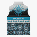 Sharks NAIDOC Week Personalised Sleeveless Puffer Jacket Aboriginal Torres Strait Islanders Vibe