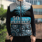 Sharks NAIDOC Week Personalised Sleeveless Puffer Jacket Aboriginal Torres Strait Islanders Vibe