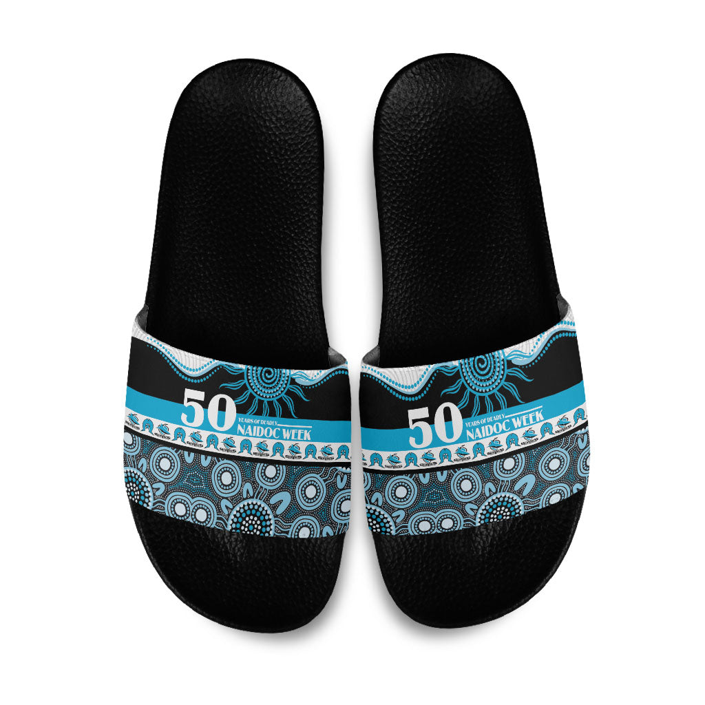 Sharks NAIDOC Week Slide Sandals Aboriginal Torres Strait Islanders Vibe