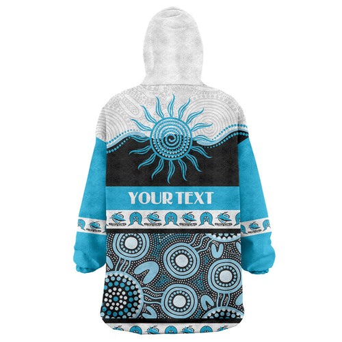 Sharks NAIDOC Week Personalised Wearable Blanket Hoodie Aboriginal Torres Strait Islanders Vibe