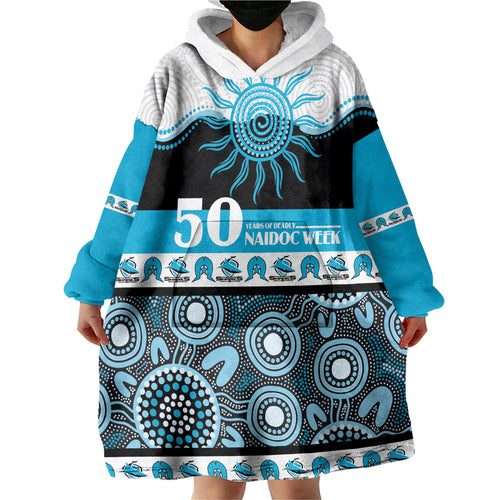 Sharks NAIDOC Week Personalised Wearable Blanket Hoodie Aboriginal Torres Strait Islanders Vibe