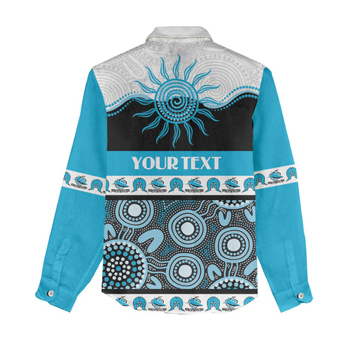 Sharks NAIDOC Week Personalised Women Casual Shirt Aboriginal Torres Strait Islanders Vibe