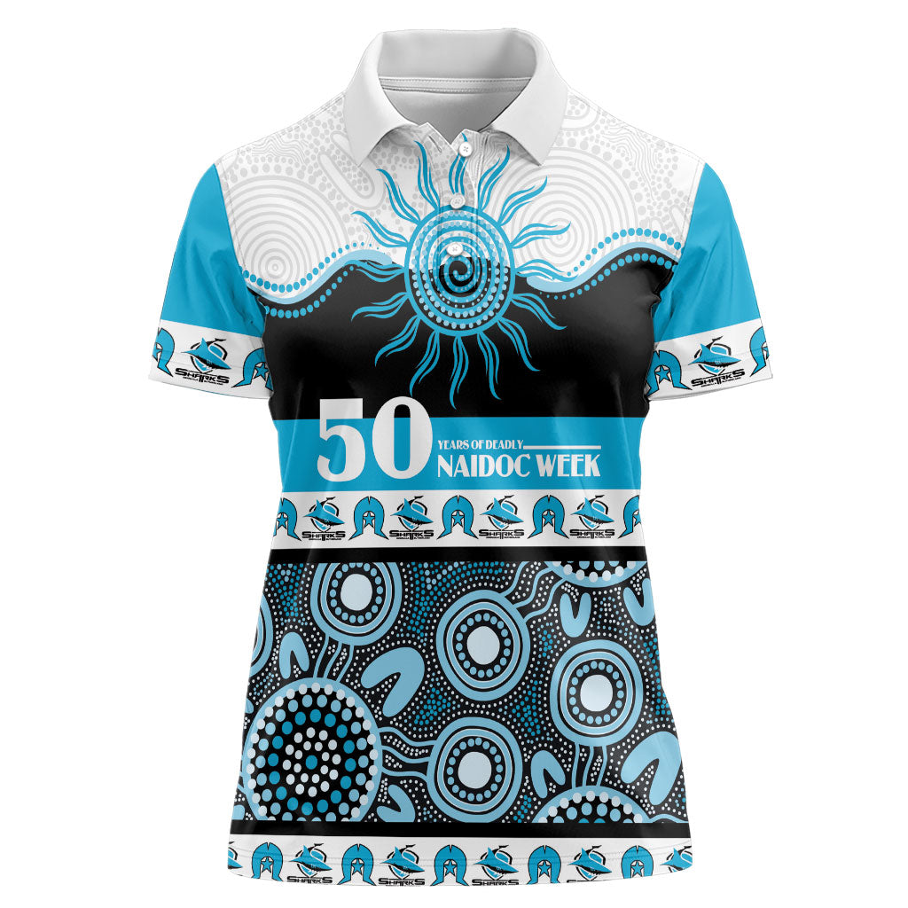 Sharks NAIDOC Week Personalised Women Polo Shirt Aboriginal Torres Strait Islanders Vibe