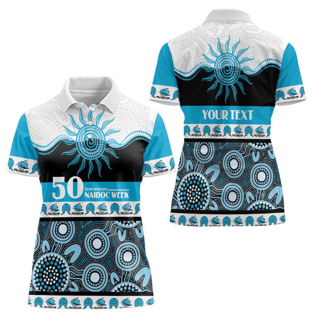 Sharks NAIDOC Week Personalised Women Polo Shirt Aboriginal Torres Strait Islanders Vibe
