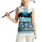 Sharks NAIDOC Week Personalised Women Sleeveless Polo Shirt Aboriginal Torres Strait Islanders Vibe