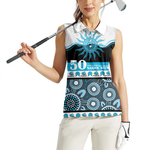 Sharks NAIDOC Week Personalised Women Sleeveless Polo Shirt Aboriginal Torres Strait Islanders Vibe
