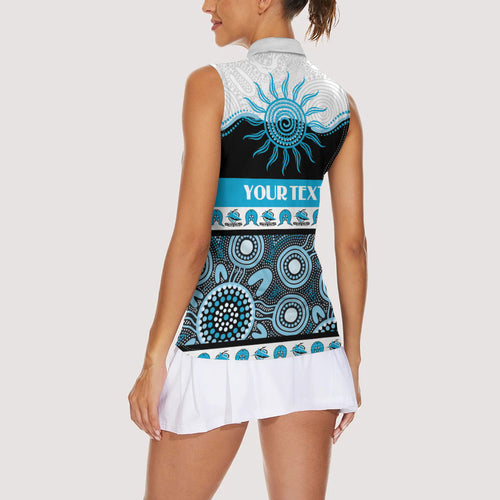 Sharks NAIDOC Week Personalised Women Sleeveless Polo Shirt Aboriginal Torres Strait Islanders Vibe