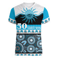 Sharks NAIDOC Week Personalised Women V-Neck T-Shirt Aboriginal Torres Strait Islanders Vibe