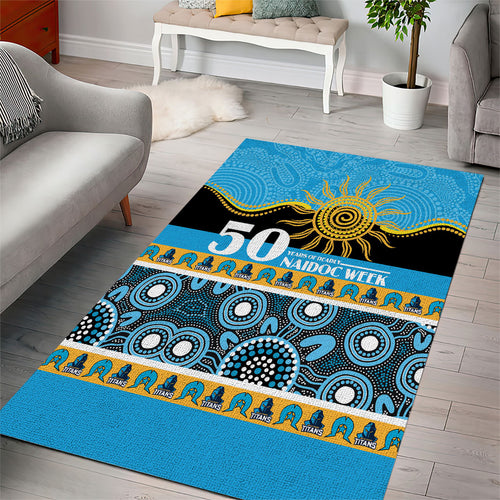 Titans NAIDOC Week Area Rug Aboriginal Torres Strait Islanders Vibe