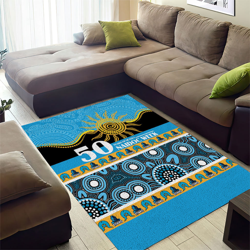 Titans NAIDOC Week Area Rug Aboriginal Torres Strait Islanders Vibe
