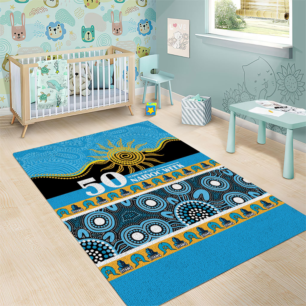 Titans NAIDOC Week Area Rug Aboriginal Torres Strait Islanders Vibe