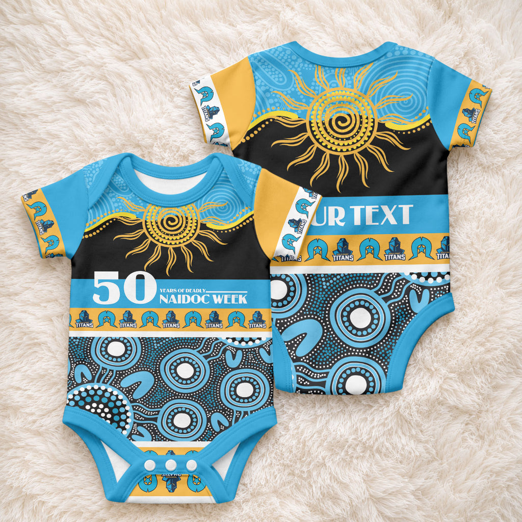 Titans NAIDOC Week Personalised Baby Onesie Aboriginal Torres Strait Islanders Vibe