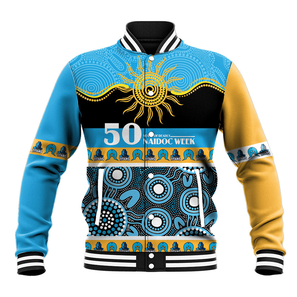 Titans NAIDOC Week Personalised Baseball Jacket Aboriginal Torres Strait Islanders Vibe