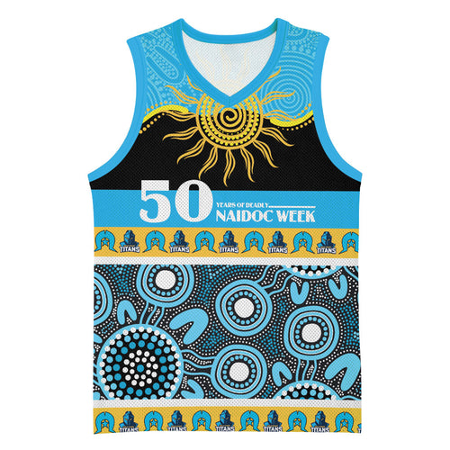 Titans NAIDOC Week Personalised Basketball Jersey Aboriginal Torres Strait Islanders Vibe