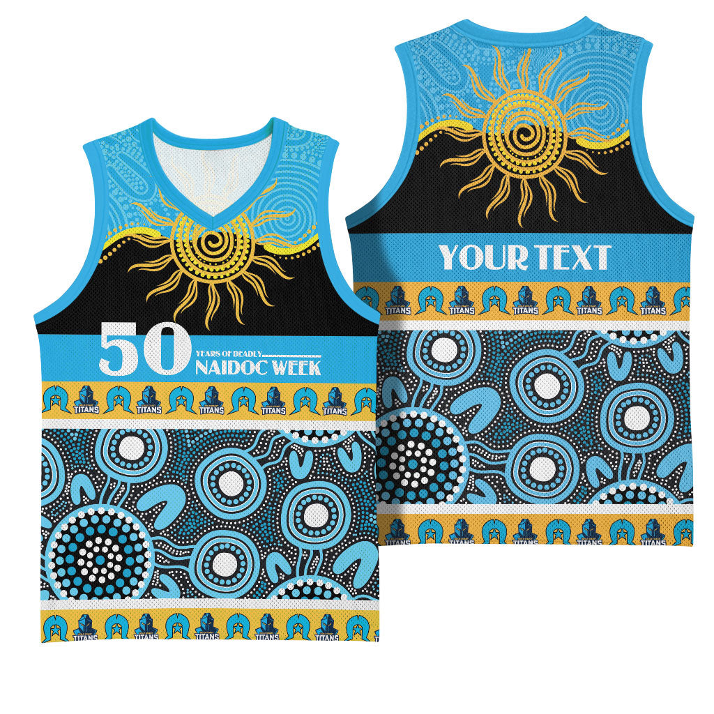 Titans NAIDOC Week Personalised Basketball Jersey Aboriginal Torres Strait Islanders Vibe