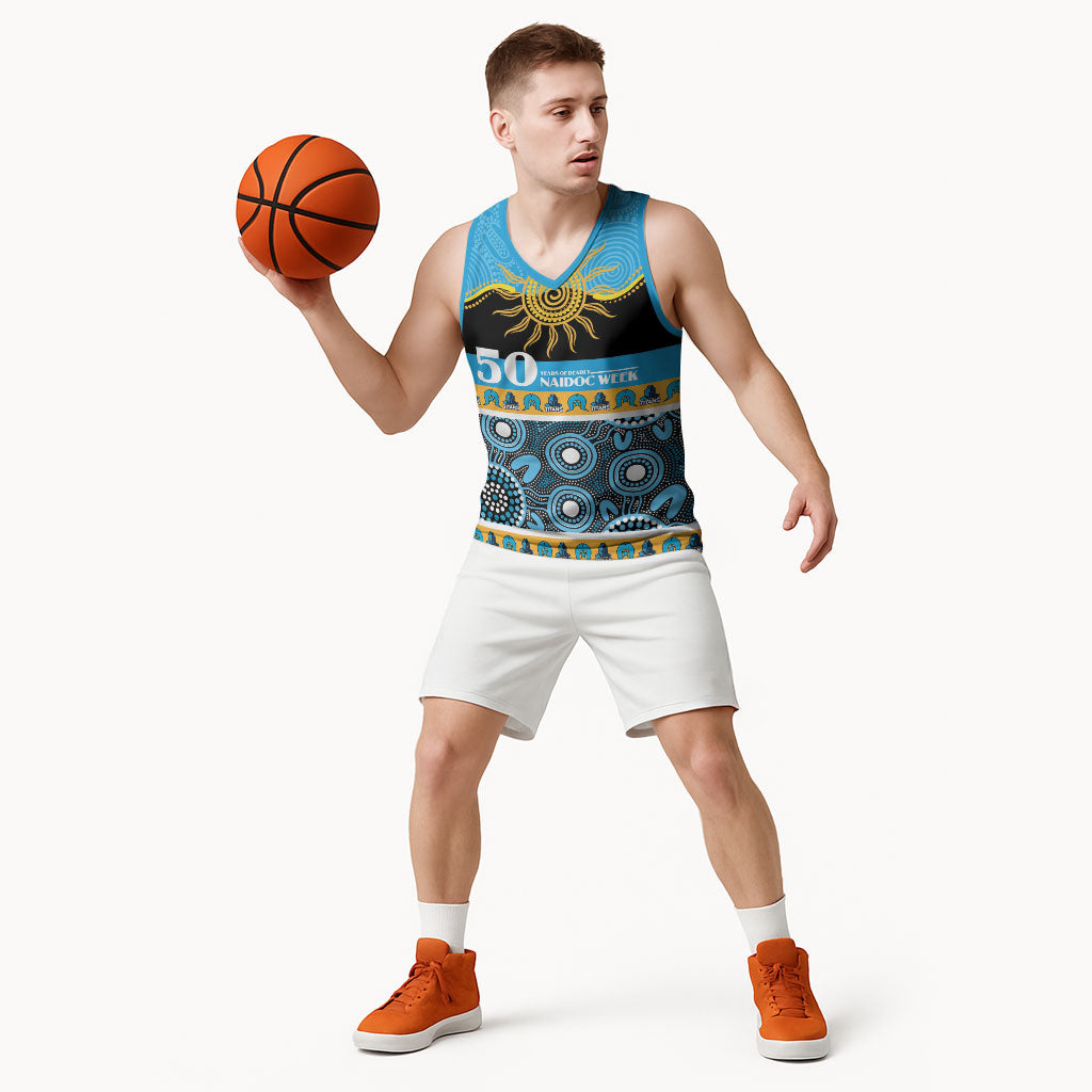 Titans NAIDOC Week Personalised Basketball Jersey Aboriginal Torres Strait Islanders Vibe