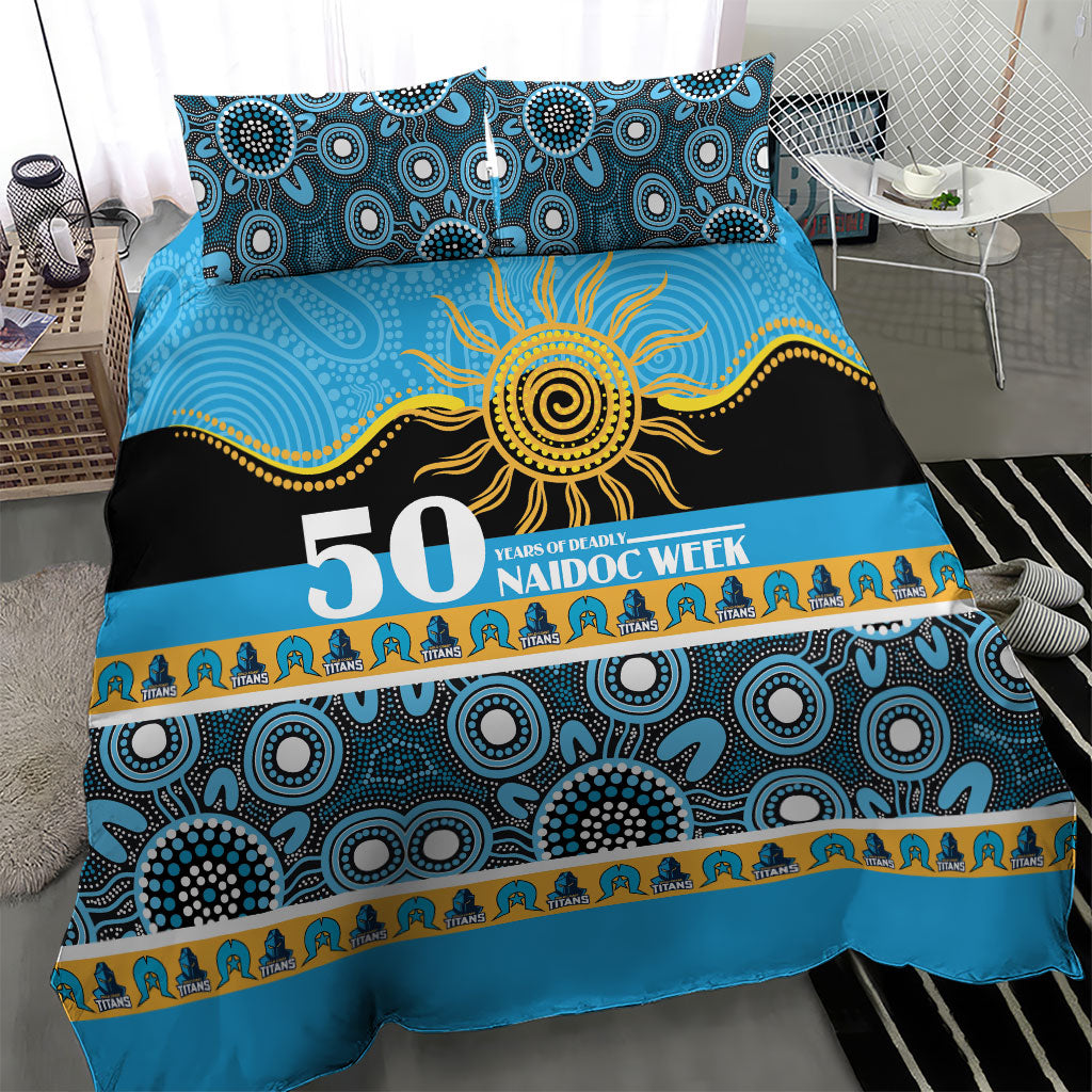 Titans NAIDOC Week Bedding Set Aboriginal Torres Strait Islanders Vibe