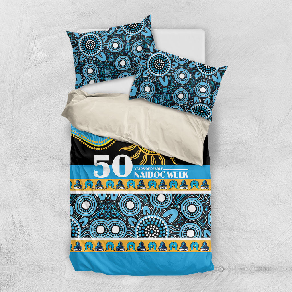 Titans NAIDOC Week Bedding Set Aboriginal Torres Strait Islanders Vibe