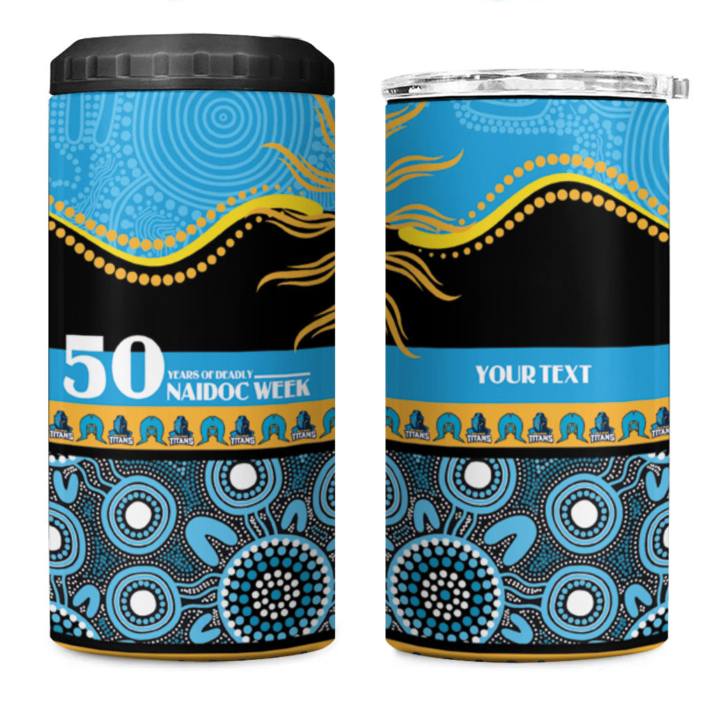 Titans NAIDOC Week Personalised 4 in 1 Can Cooler Tumbler Aboriginal Torres Strait Islanders Vibe