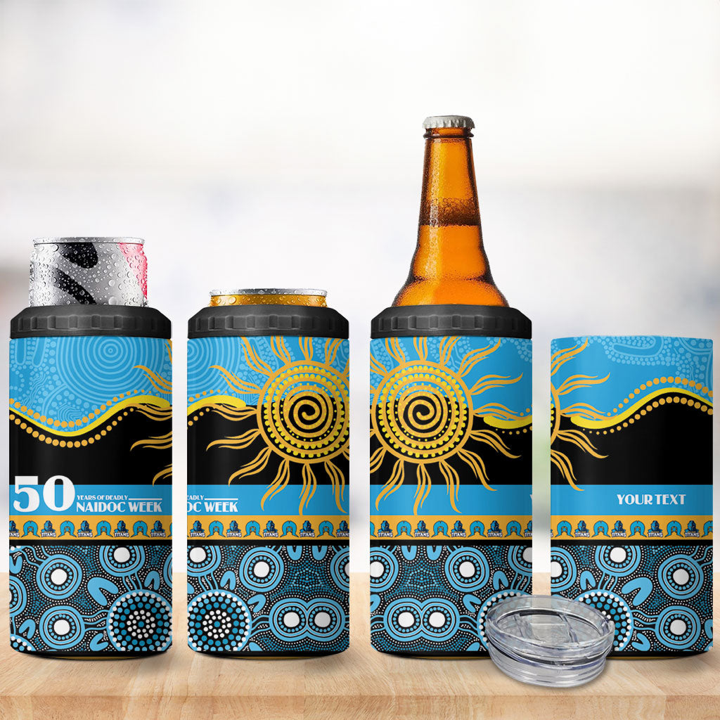Titans NAIDOC Week Personalised 4 in 1 Can Cooler Tumbler Aboriginal Torres Strait Islanders Vibe