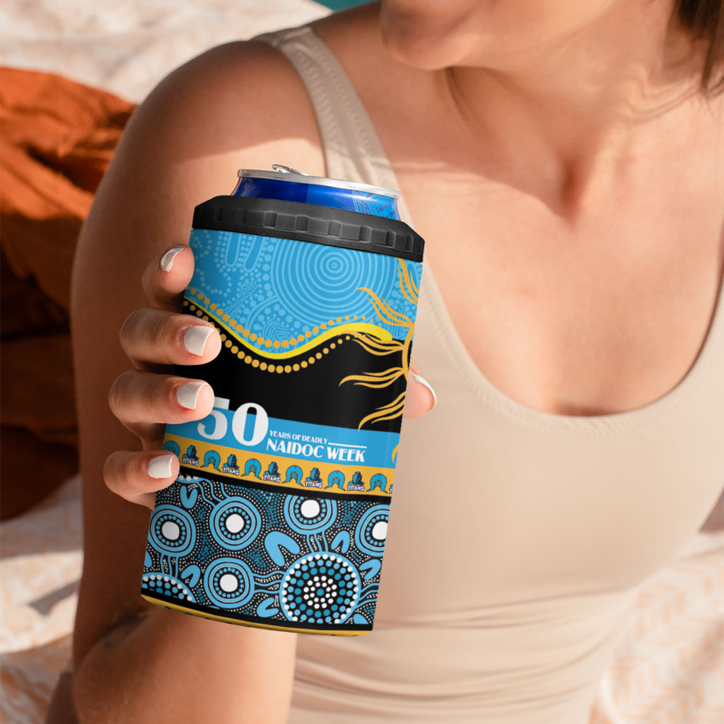 Titans NAIDOC Week Personalised 4 in 1 Can Cooler Tumbler Aboriginal Torres Strait Islanders Vibe