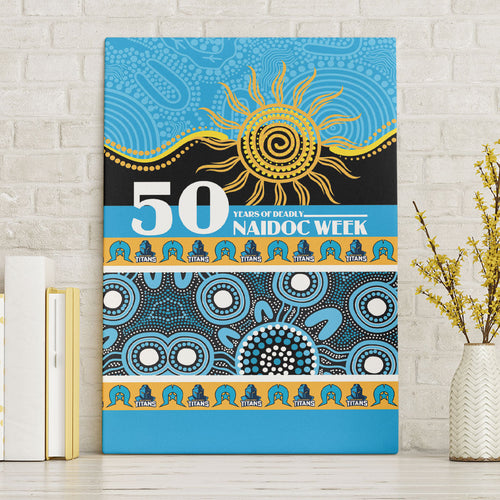 Titans NAIDOC Week Canvas Wall Art Aboriginal Torres Strait Islanders Vibe