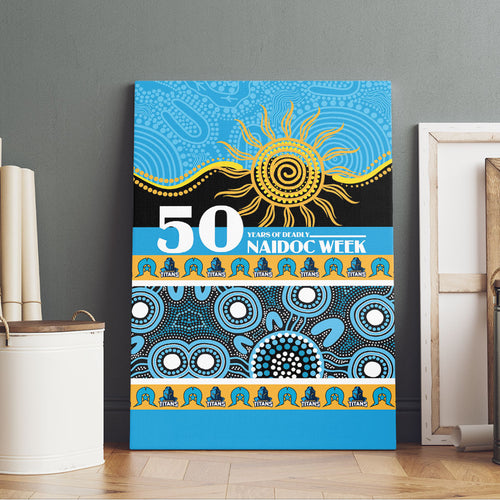 Titans NAIDOC Week Canvas Wall Art Aboriginal Torres Strait Islanders Vibe