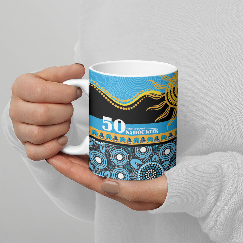 Titans NAIDOC Week Personalised Ceramic Mug Aboriginal Torres Strait Islanders Vibe
