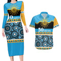 Titans NAIDOC Week Personalised Couples Matching Long Sleeve Bodycon Dress and Hawaiian Shirt Aboriginal Torres Strait Islanders Vibe