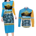 Titans NAIDOC Week Personalised Couples Matching Long Sleeve Bodycon Dress and Long Sleeve Button Shirt Aboriginal Torres Strait Islanders Vibe